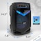 Pyle Pyle 400W Rechargeable Outdoor Bluetooth Speaker - 8 in Subwoofer, MP3/USB, Party Lights, FM/SD PPHP842B - alternate 3